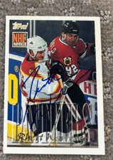 1995-96 Topps Panthers Hockey Card #272 Rhett Warrener signed autographed Rookie