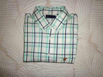 jack nicklaus dress shirts Jack Nicklaus Mini Drinks Golf Polo Shirt in Navy and Blue Mens Regular Fit Short Sleeve Performance Polo, Size Small