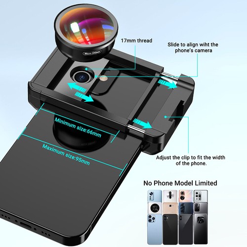 APEXEL Mobile Phone 100mm Macro Lens 10X CPL Filter Kit with Clip Storage box - Picture 3 of 9