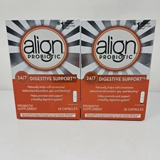Lot of 2 ~ Align Probiotic 24/7 Digestive Support Supplement - 28 Caps Exp. 8/26