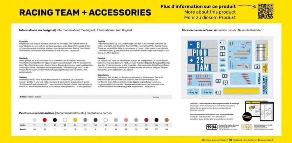 1/24 Modello Racing Team - HELLER 82750 - - Immagine 2 di 2