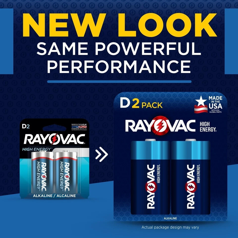 Baterías Rayovac High Energy D (paquete de 12), pilas alcalinas de celda D Foto 3 de 4