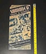 Old Mexico City Vacationland Vintage Brochure C. 1930's Summer Takes A Holiday 