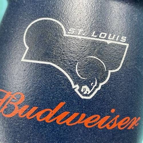 St Louis Cardinals Blue Foam Koozie Can Holder Vtg Football 2001 Draft Budweiser - Picture 2 of 9