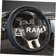 Customized Auto Car Steering Wheel Cover for Dodge RAM 1500 2500 3500, 15.5