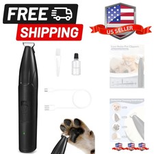 Dog Clippers for Grooming, 2 Speed Low Noise Cordless Dog Paw Trimmer, Rechar...