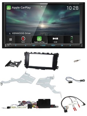 Kenwood Bluetooth USB 2DIN Lenkrad TMC DAB Navigation für Nissan Altima 13-18 Di