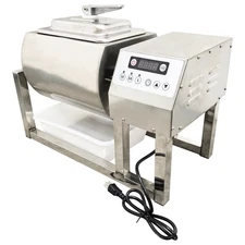 Commercial Meat Tumbler 110V Marinating Machine 15L Circular Barrel Stainless S