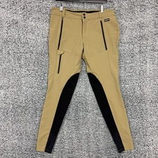 Kerrits Breeches Womens XL Brown Black Full Seat Equestrian Riding Pants