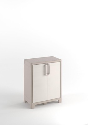 Keter Gulliver Kunststoffschrank niedrig beige 80 x 44 x 100 cm inkl