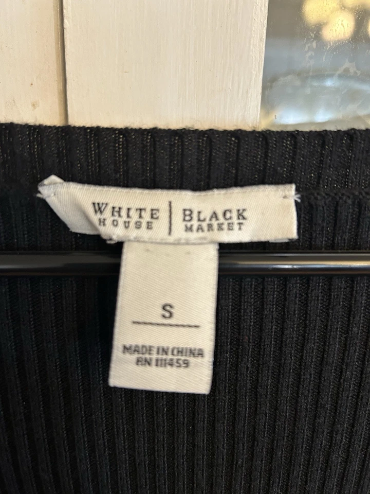  Vestido Suéter Negro Casa Blanca, Mercado Negro Talla Pequeña Con Mangas Dolman Foto 2 de 2