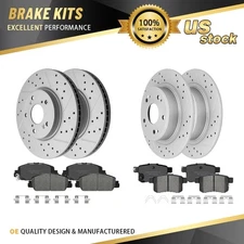 Front & Rear Brake Rotors Ceramic Pads for 2013 2014 2015 2016 2017 Honda Accord