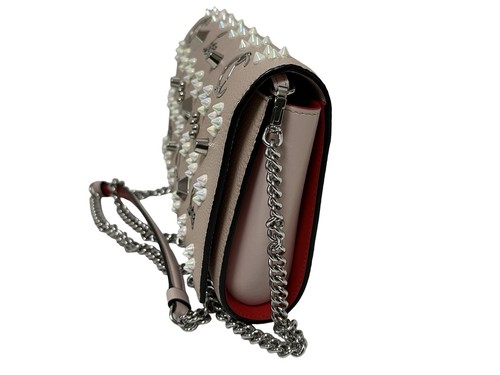 CHRISTIAN LOUBOUTIN PALOMA CLUTCH CUERO DE BECERRO GRANULADO CLAVOS TACHUELAS (EPJ030028) - Imagen 5 de 12