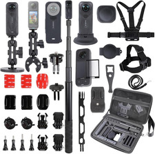 Accessories Kit for Insta360 X5,Included Carrying Case with Belt,2 Pcs Metal 1/4