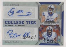 2019 Panini Prizm Draft College Ties Benny Snell Jr CJ Conrad #CTA-CB Auto fm0