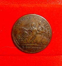 1836 Hard Times Token Low-103-4 HT155 Naval Military RW Robinson Buttons VF Coin