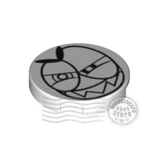 1x LEGO 14769pb005 Tile Decorated with Squinting Eyes 2x2 White | 6060732