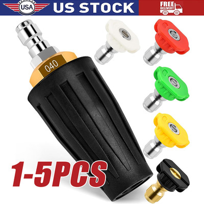 4.0GPM High Pressure Washer Rotating Turbo Nozzle Spray Tip 4000PSI 1/4'' Quick