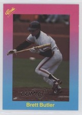 1989 Classic Update Pink/Light Blue Travel Edition Brett Butler #38 0c4