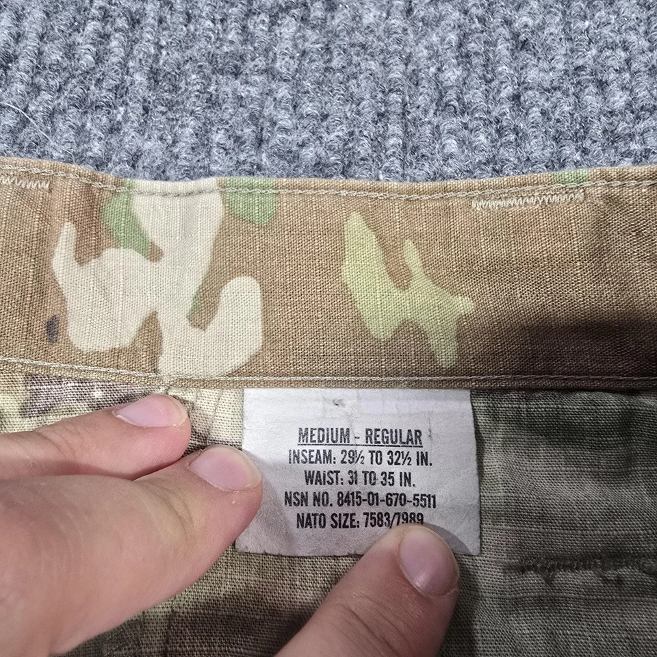 US Army Pants Mens Medium Regular Multicam Camouflage Combat Insect Double Knee - Image 4 of 4