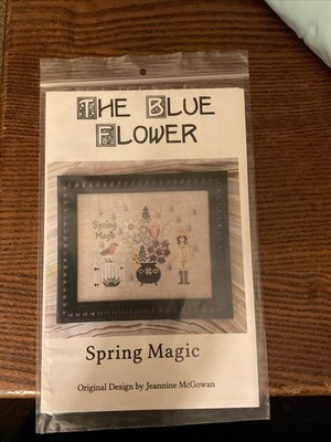 The Blue Flower. SPRING mAGIC Counted Cross Stitch Pattern. 2018. NIP. New