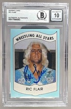 4063 Ric Flair 1982 Wrestling News All Stars #27 On Card Auto BGS AUTH DNA 10