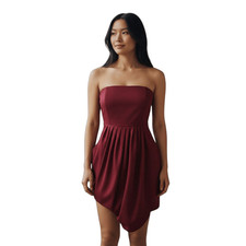 FOREVER 21 STRAPLESS WINE DRESS SZ. XS EUC.