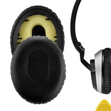 Geekria Protein Leather Ear Pads for Bose On-Ear OE, OE1 Headphones (Black)