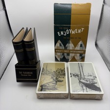 Vintage Playing Cards Lionel Barrymore New Sealed PARKBROOK CLEVELAND Leather