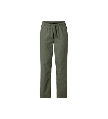 Livergy Herren Freizeithose mit Leinen und Baumwolle Grün mit Taschen Gr 52