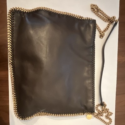 Stella McCartney Brown Chain Whipstitch Crossbody Shoulder Bag