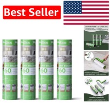 Effortless Lint Removal with 4 Pack of 10" Mega Lint Roller Refills - 240 Sheets