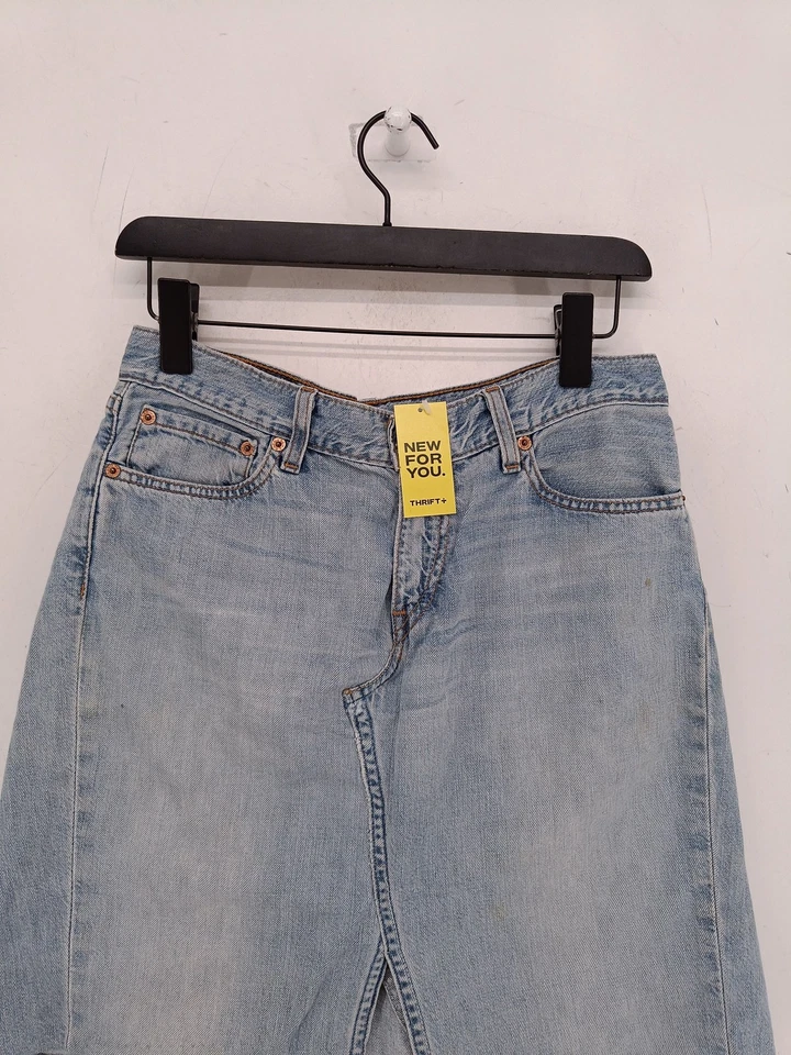 Levi’s Women's Midi Skirt W 30 in Blue 100% Cotton Midi Straight & Pencil - Image 3 of 4