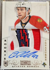 2013-14 Panini National Treasures #200 Rookie Patch Auto Quinton Howden  59/99