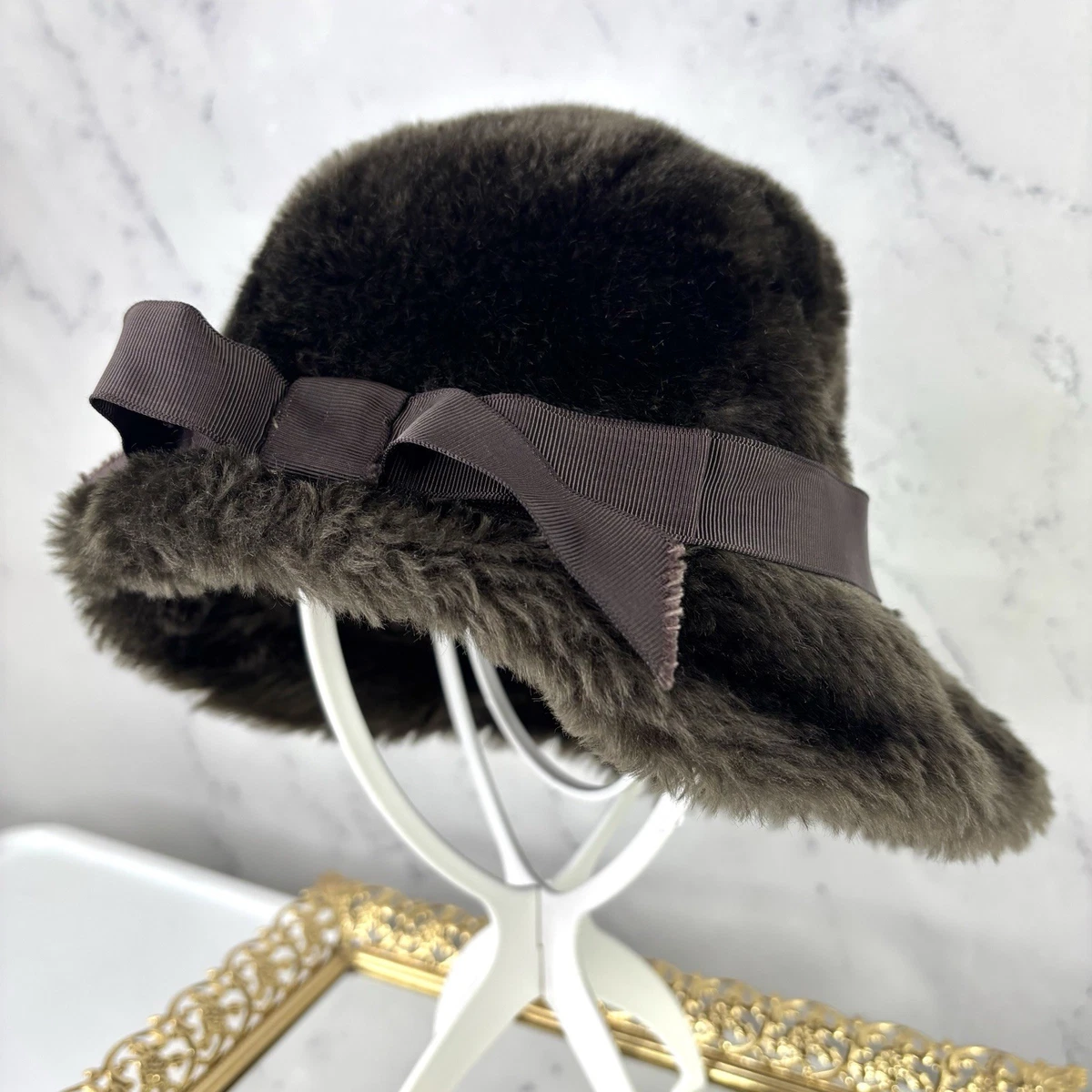 Faux Fur Brown Cloche Hats for Women for sale | eBay