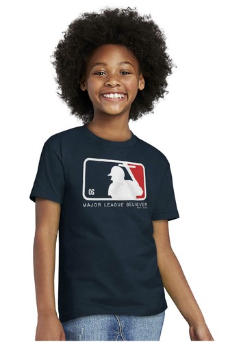 Jesus Religious Cross Believe Athlete Sports Youth Crewneck T Shirts Boy or Girl - Picture 4 of 9