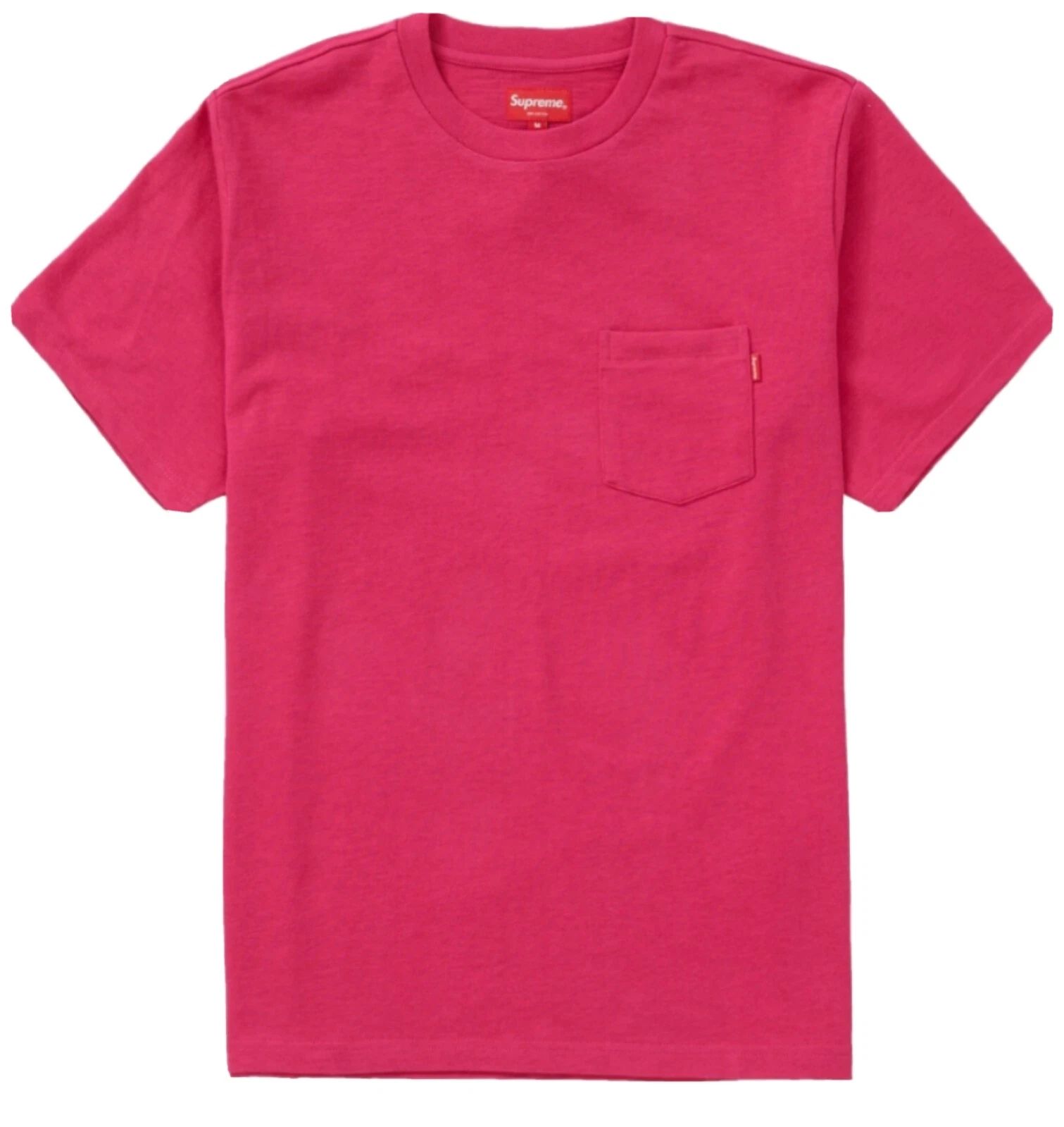 T shirt de poche Supreme S/S taille moyenne magenta