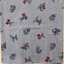 Marcus Bros. Cotton 1986 Material Fabric Rabbit Weight Lifter (2 yards x 45 W)