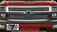 Thin Blue Line Flag Emblem Overlay Decals For Chevy Bowtie Emblem -2 U Cut Thin Blue Line Flag Emblem Overlay Decals For Chevy Bowtie Emblem -2 U Cut