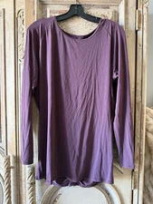 LULULEMON Deep Stretch Long Sleeve Cinch Top Sz 10 Arctic Plum Open Back Purple