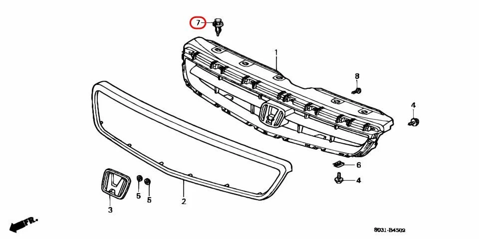 Cubierta de parachoques con clip Honda OEM 91503-SZ3-003 para Acura Foto 3 de 4