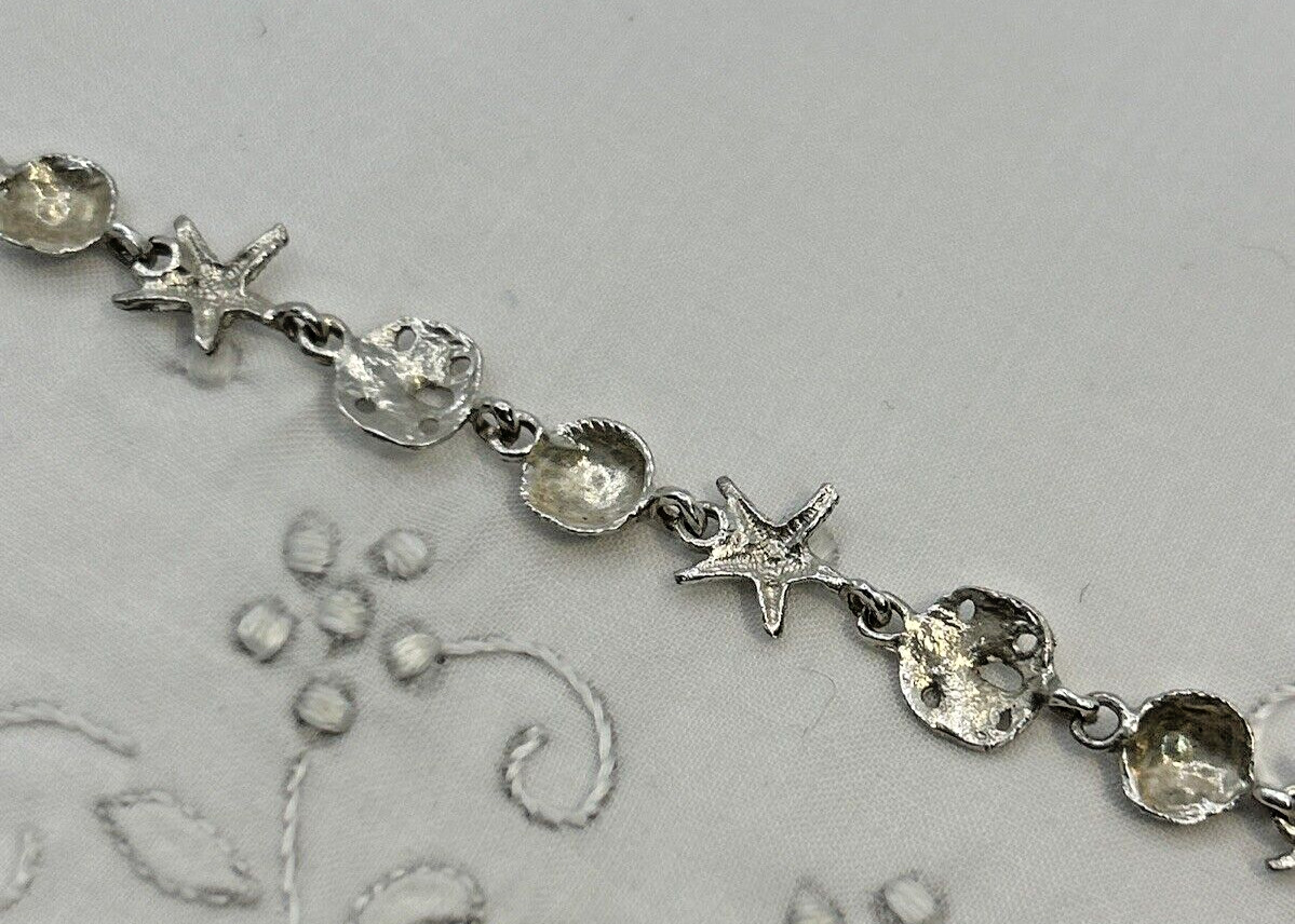 Sterling Silver 925 Shell Beach Theme Figural Sta… - image 5