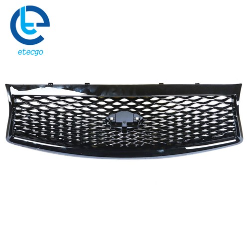 Gloss Front Mesh Bumper Hood Grille Fit For 2014-2017 Infiniti Q50 Sedan Black - Picture 11 of 14