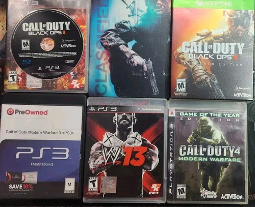 PS3 6 Game Collection  Call of Duty Black Ops 3 III + STEELBOOK COLLECTOR + More