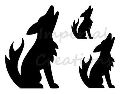 WOLF Coyote Howling Dog Wild Animal 8.5 x 11 Stencil Plastic Sheet NEW S45