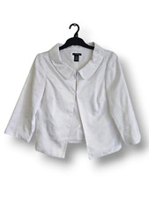 Bob Mackie White Floral Embroidered Ladies Suit Jacket - Size 10