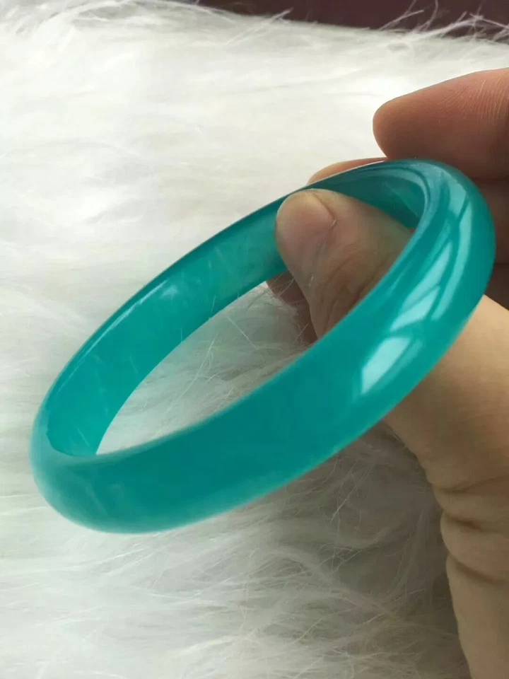 Brazalete Genuino Natural Verde Hielo Amazonita Piedras Preciosas Mujer Mozambique AAAA Foto 2 de 4