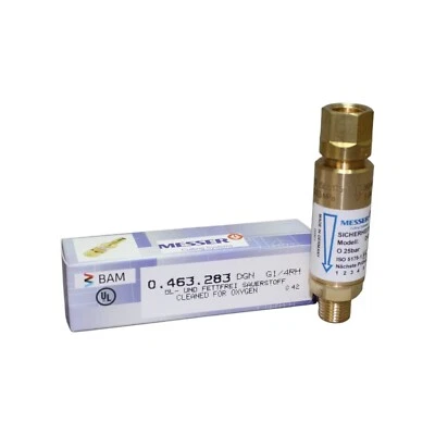 STM DER MEISTERLADEN Rückschlagsicherung Messer Explosionsschutz Gebrauchstellenvorlage Sauerstoff O²