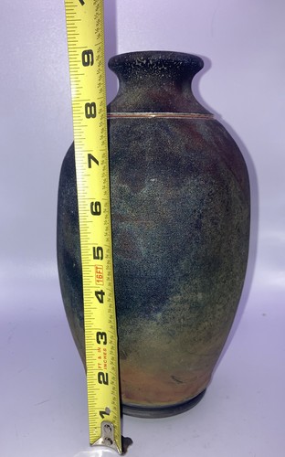 Signed Ron Aubuchon Raku Pottery Vase W/Original Letter From Artist “07 ...