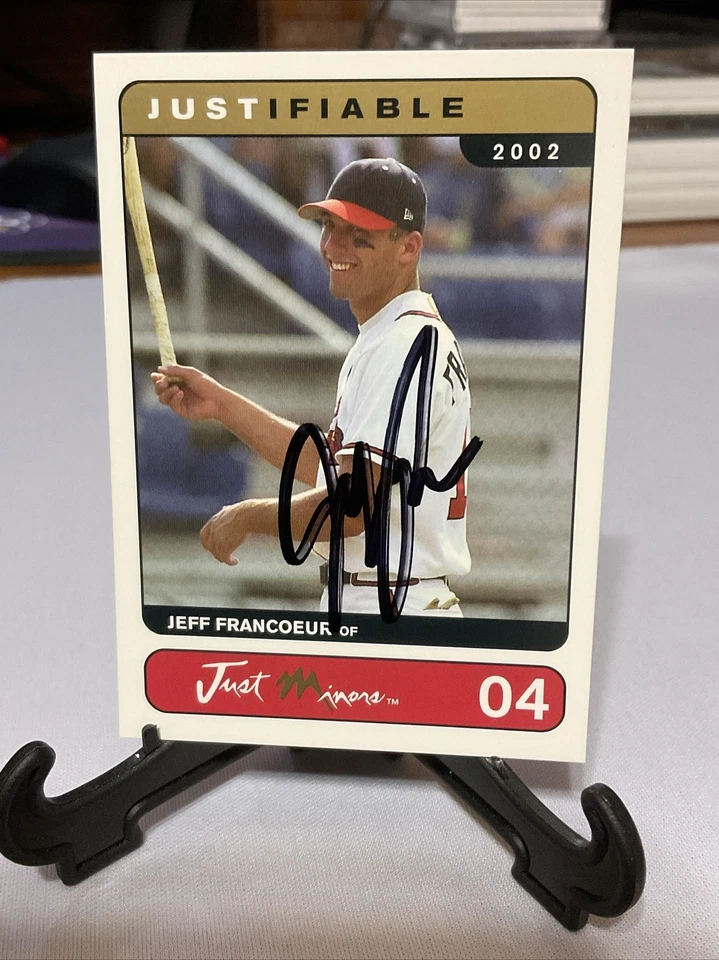 Prototipos justificables Just Minors 2002 Jeff Francoeur #JO2.04 novato radiocontrol Foto 3 de 4